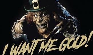 A leprechaun demanding gold